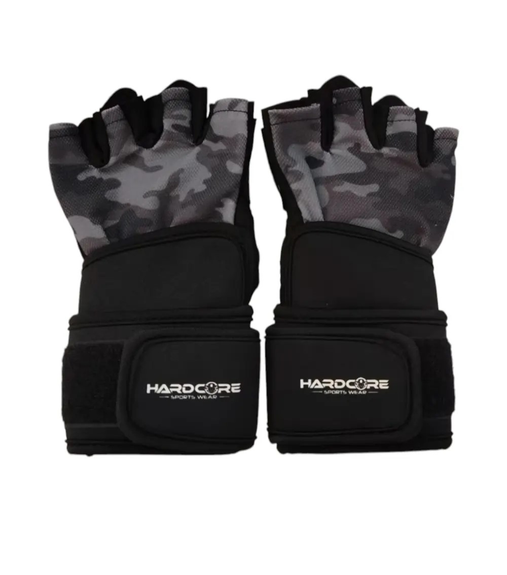 Men’s Gym Gloves Army Camo Soft Pad - Hardcore
